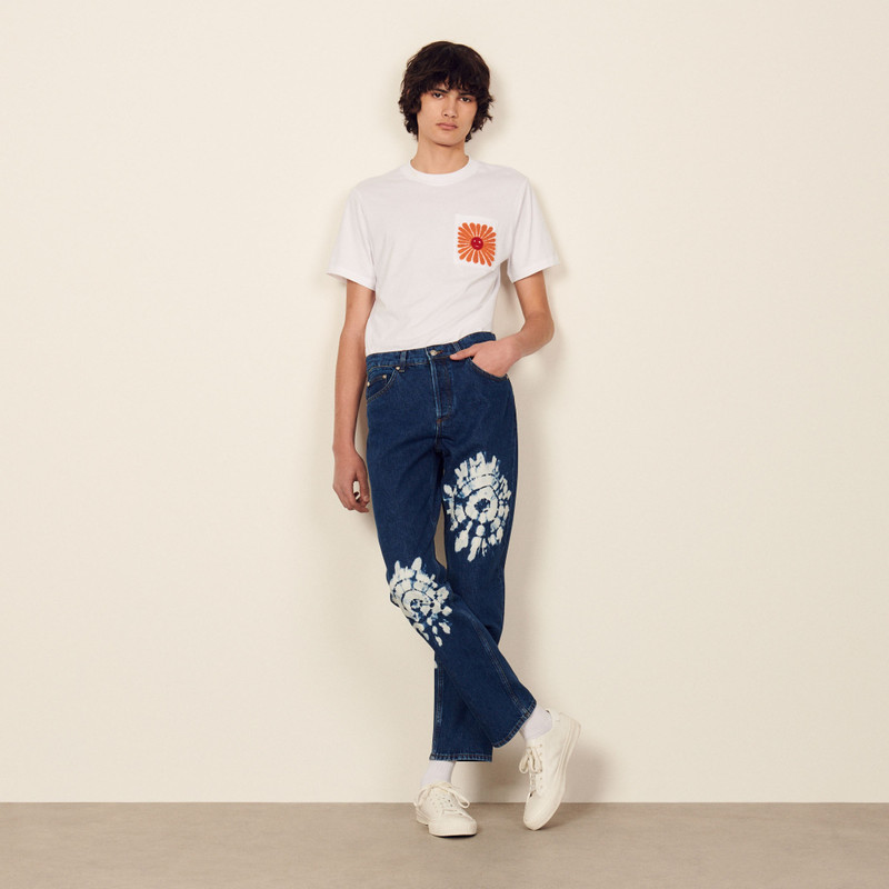 Sandro Straight-cut tie-dye jeans outlook
