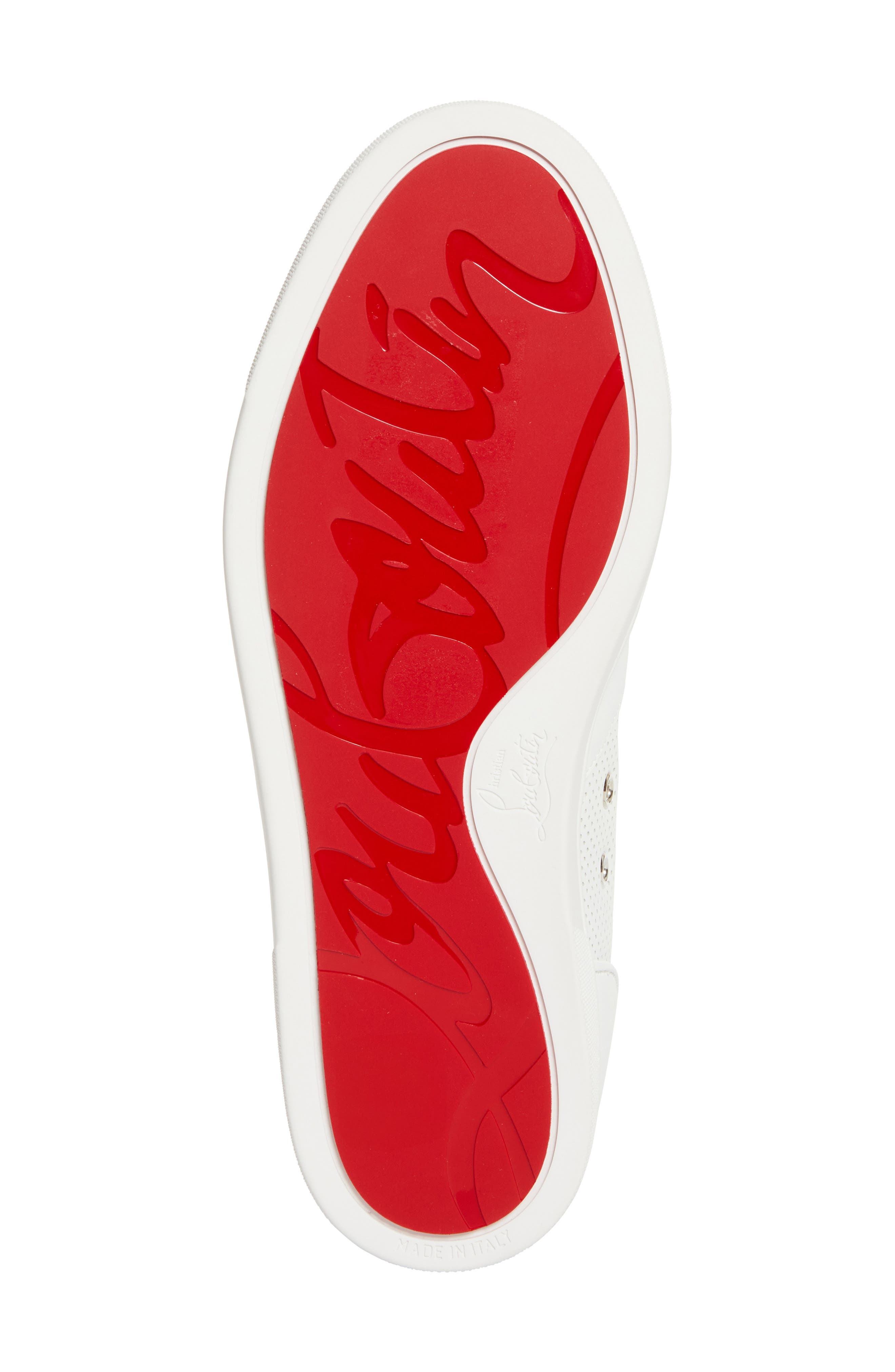 Christian Louboutin Tutti Rui Perforated Sneaker in White at Nordstrom - 6