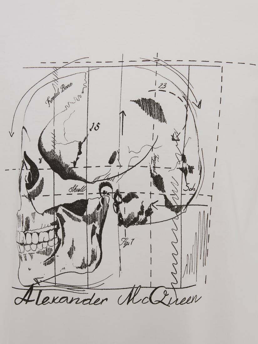 Skull Diagram T-shirt in White - 5