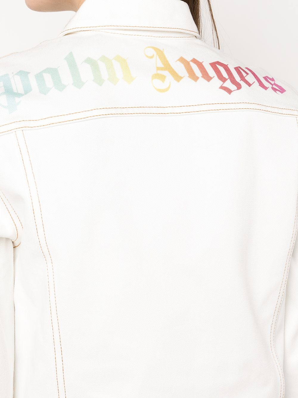 logo-print denim jacket - 5
