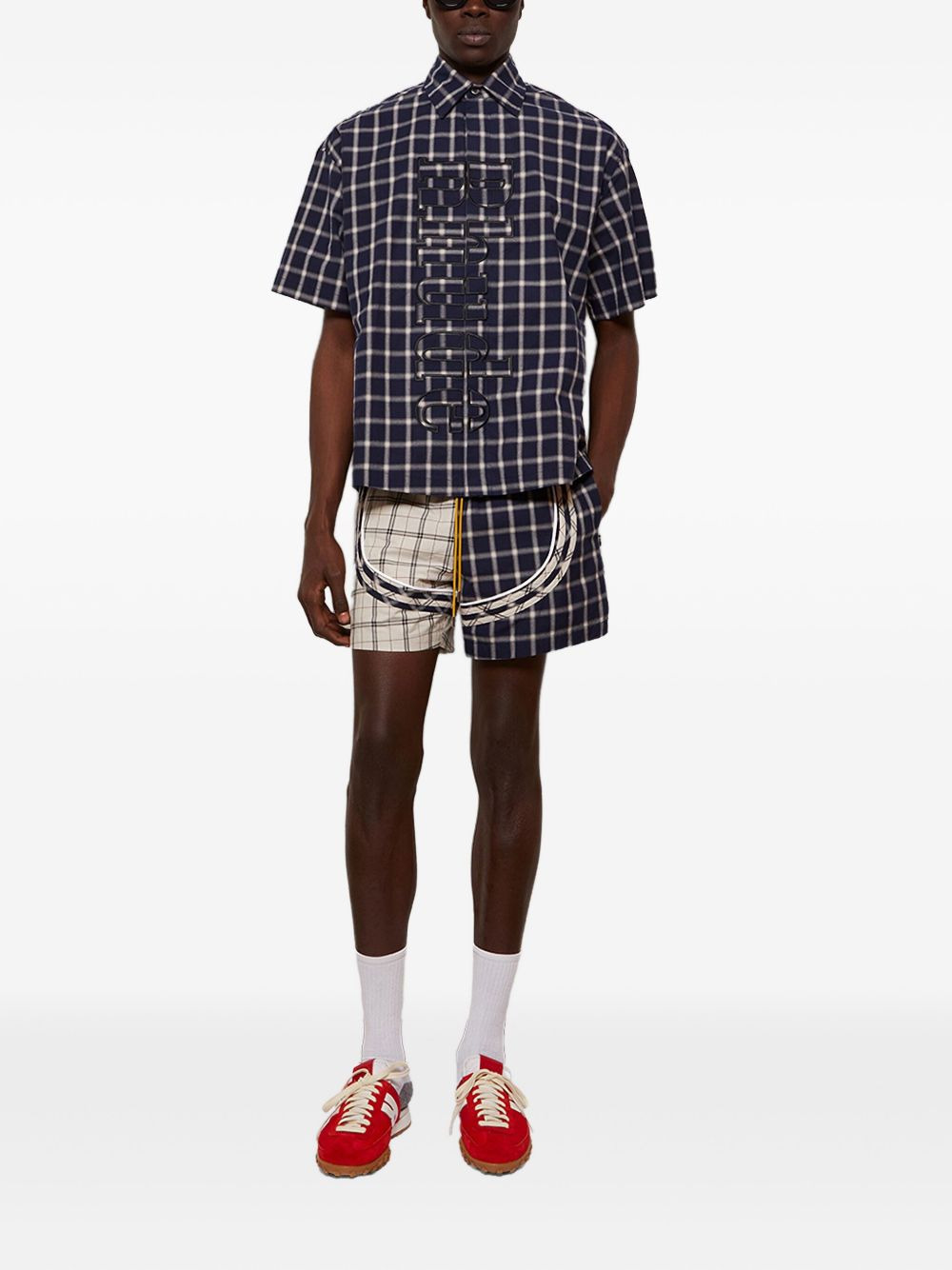 checked-pattern shirt - 2