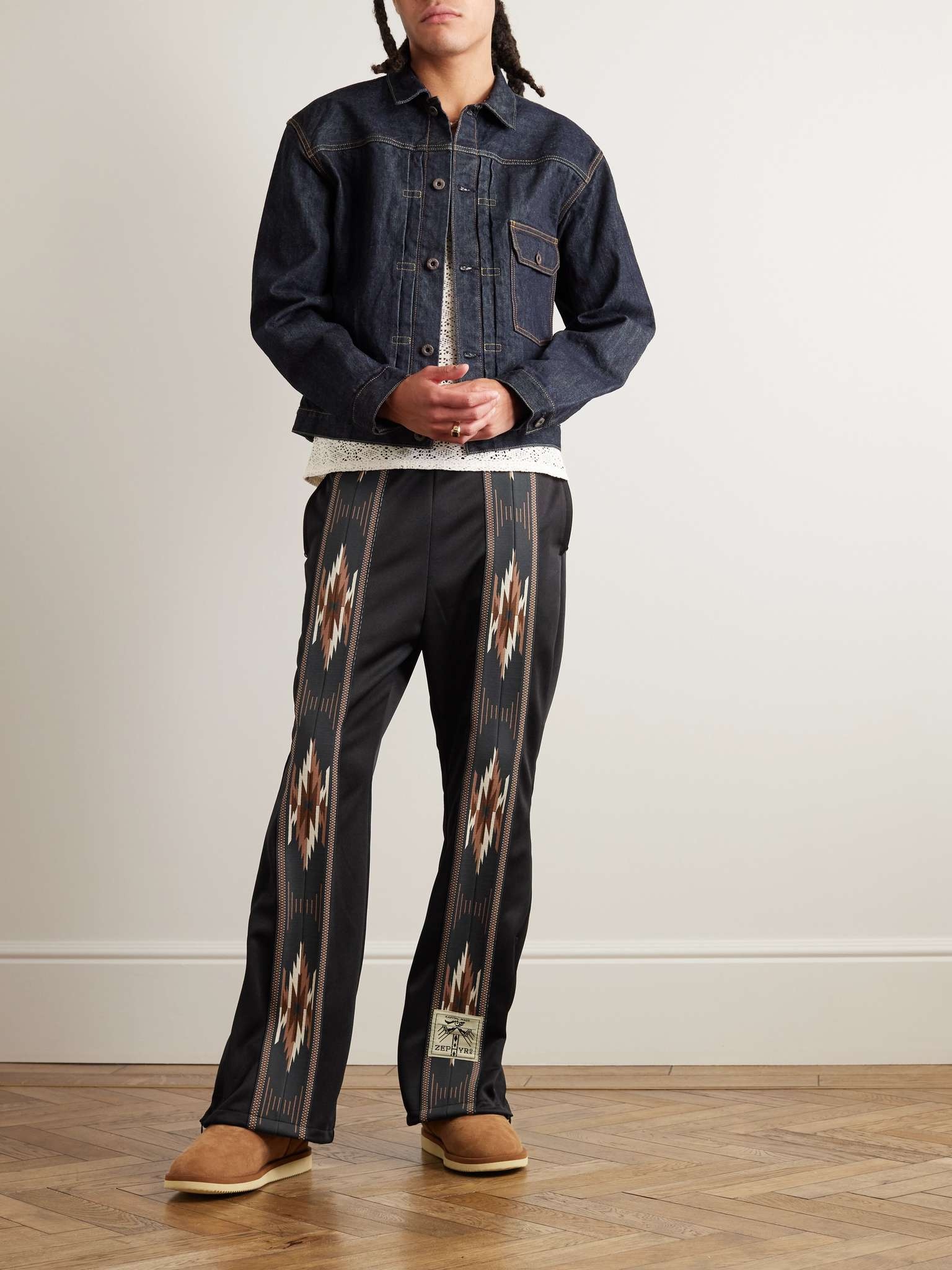 Kochi & Zephyr Straight-Leg Webbing-Trimmed Jersey Sweatpants - 2