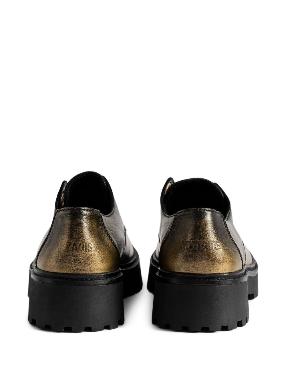 eyeleted platform derby shoes - 3