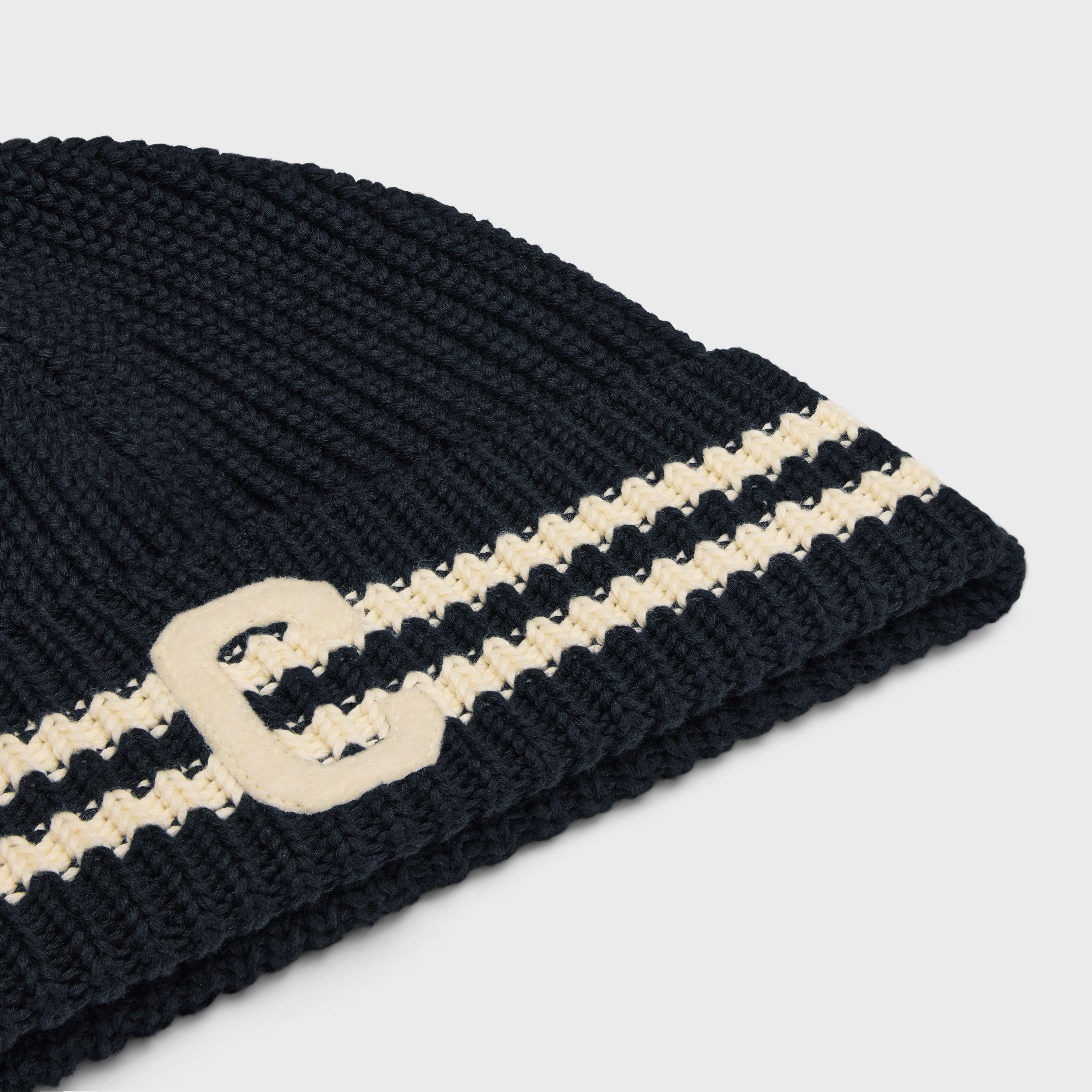 initial beanie in cotton - 3