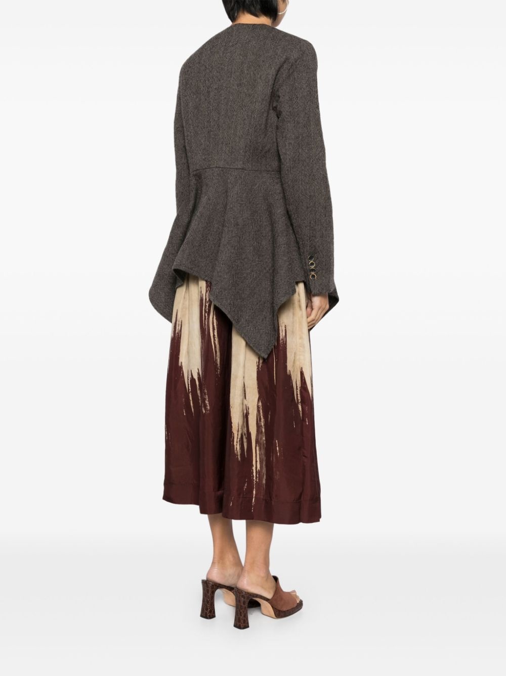 Koney asymmetric-hem jacket - 4