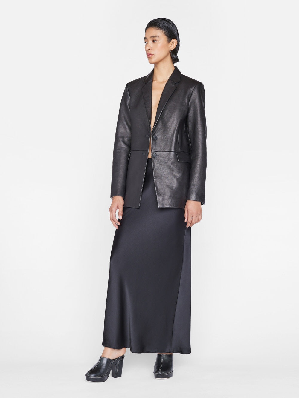 Column Maxi Skirt in Noir - 4