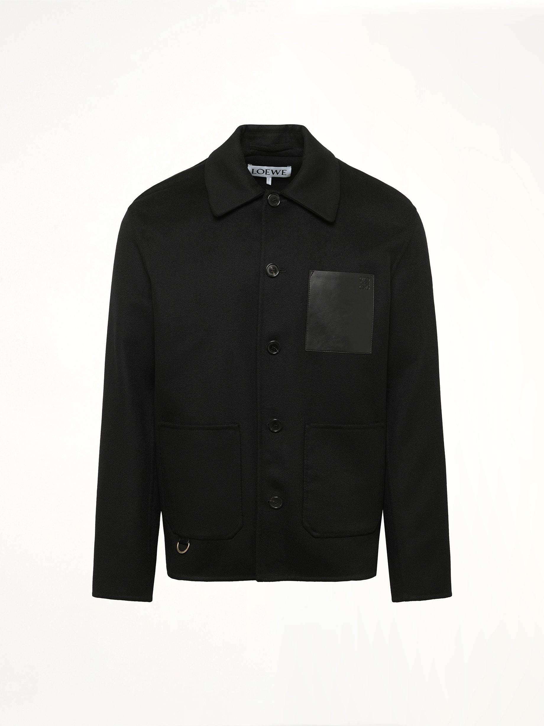 Wool Workwear Jacket in Black - 2