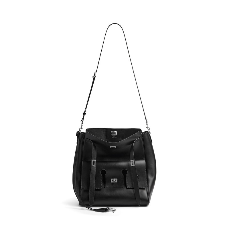 Men's Bel Air Hobo Messenger Bag in Black 1