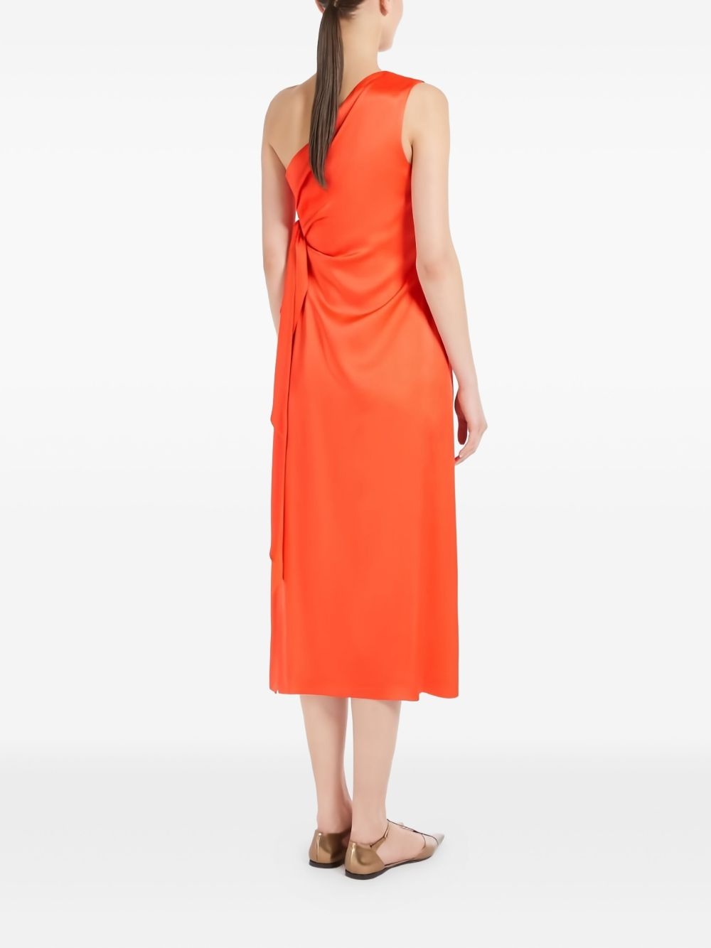 one-shoulder midi dress - 2