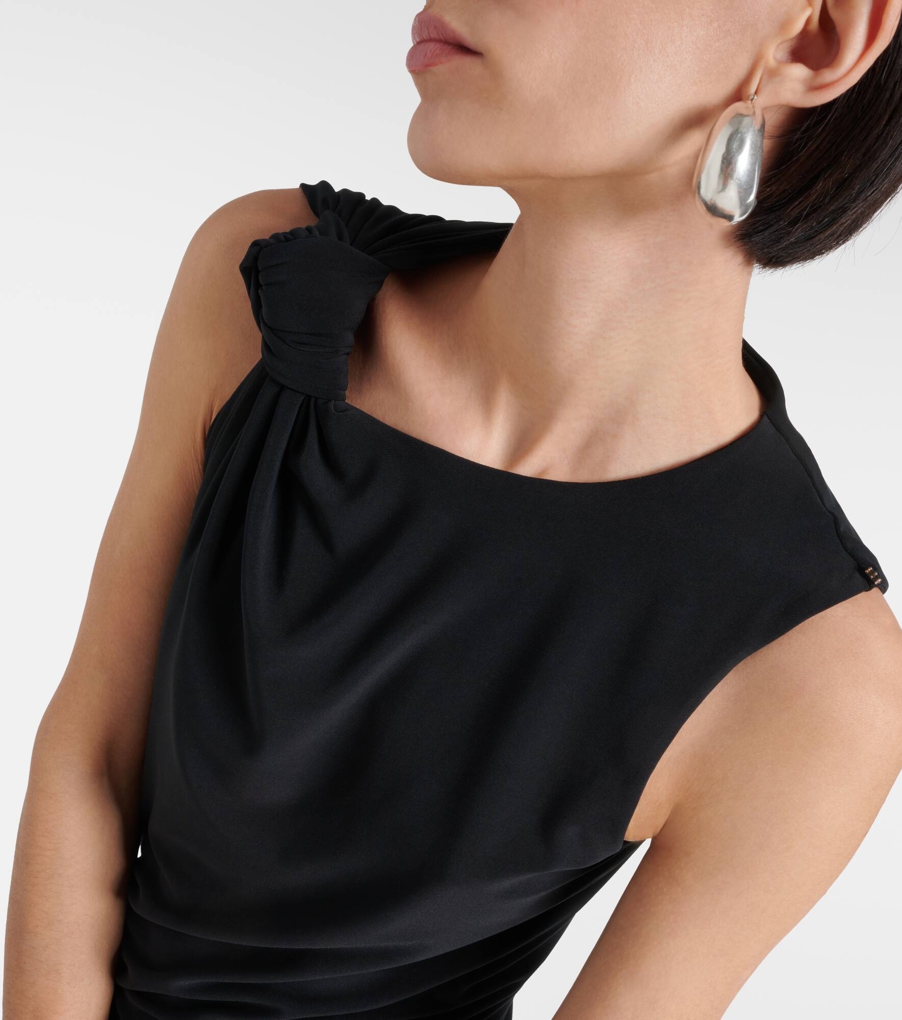 Nuble asymmetric jersey midi dress - 4