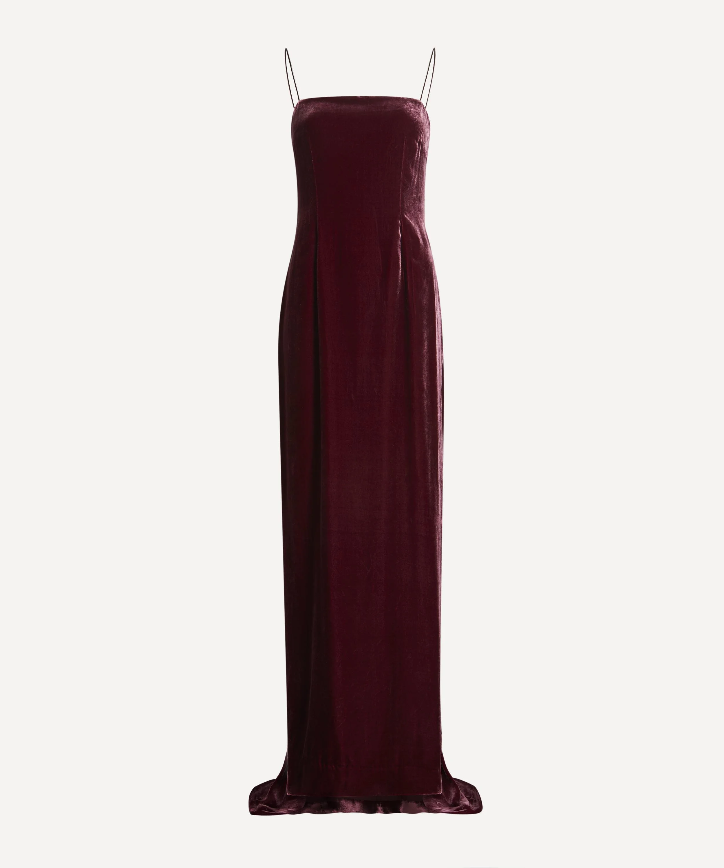 Silk Velvet Strap Dress - 1