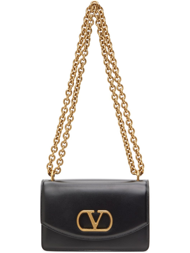 Black Vain Shoulder Bag - 1