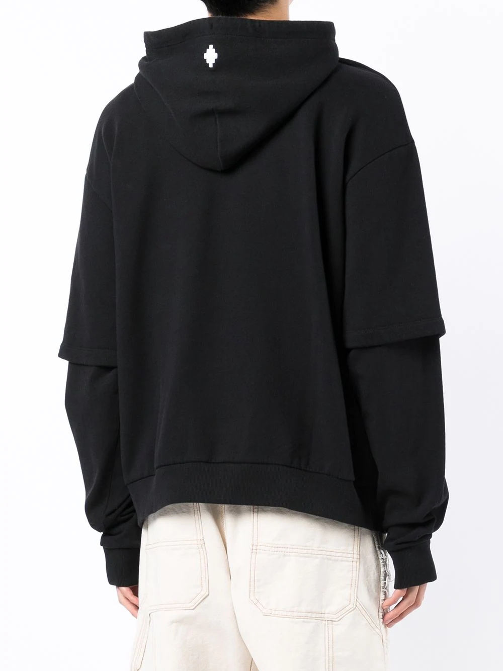 graphic-print layered hoodie - 4