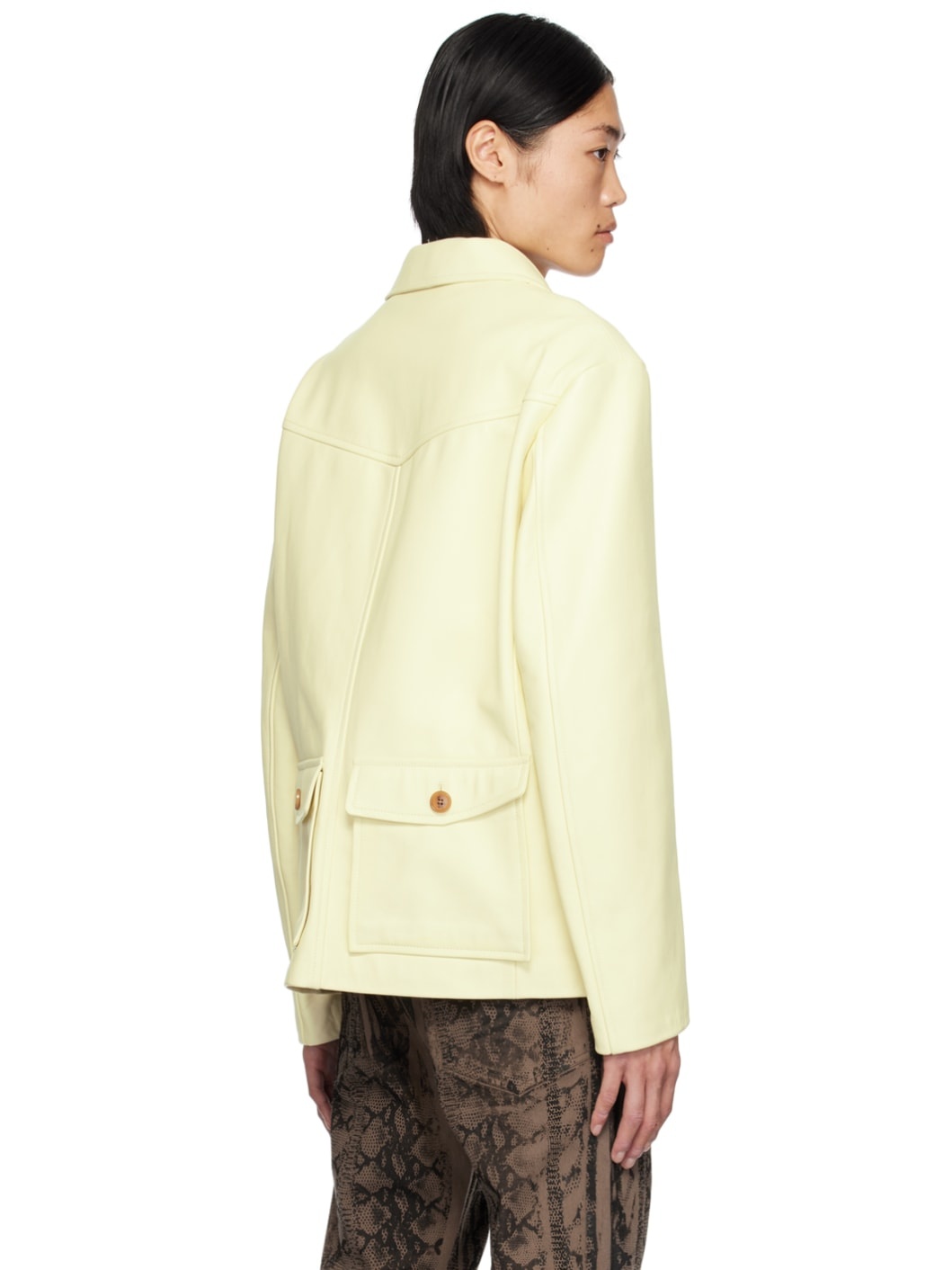 Paul Smith Yellow Commission Leather Jacket