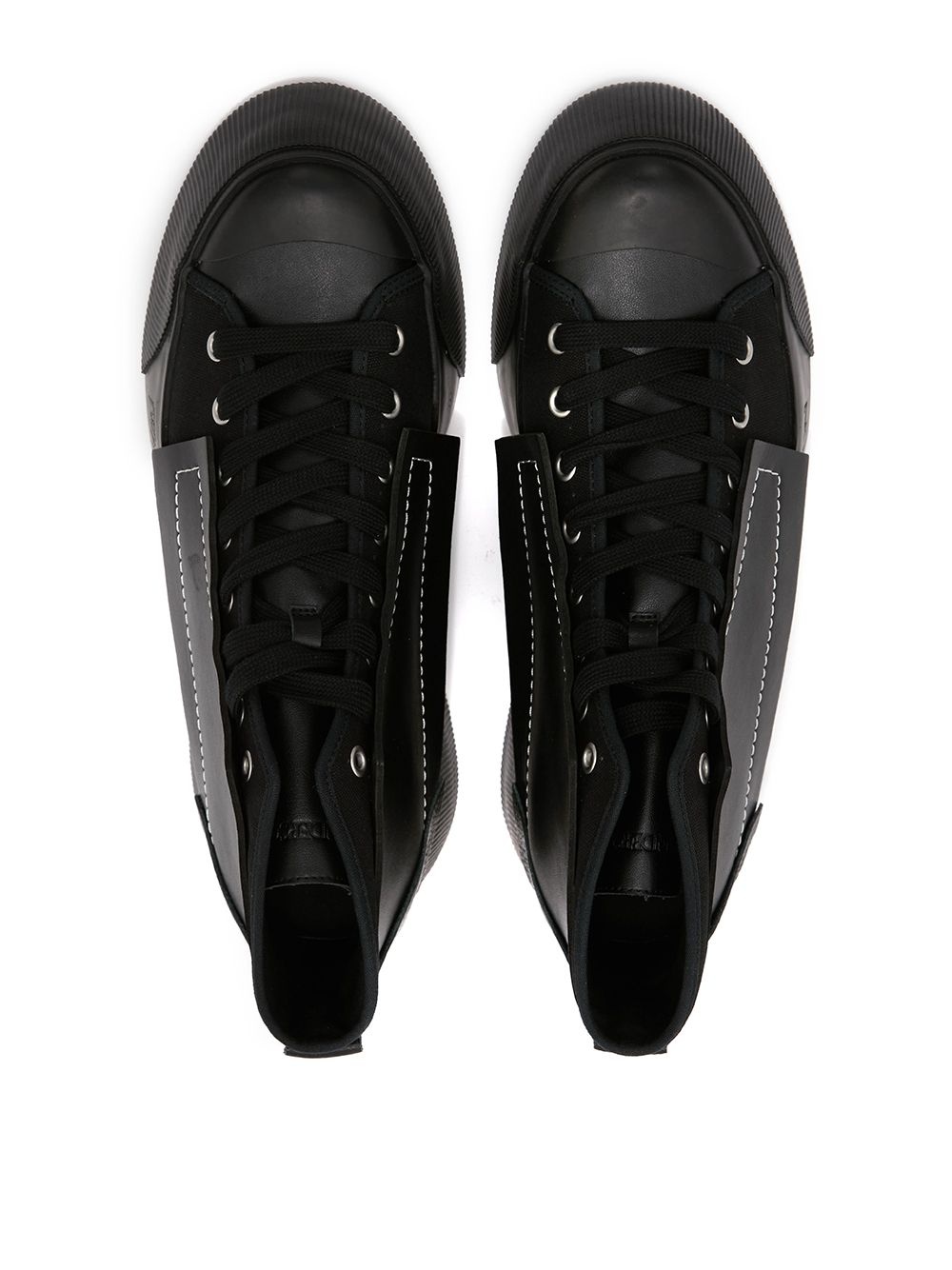 panelled high-top sneakers - 3