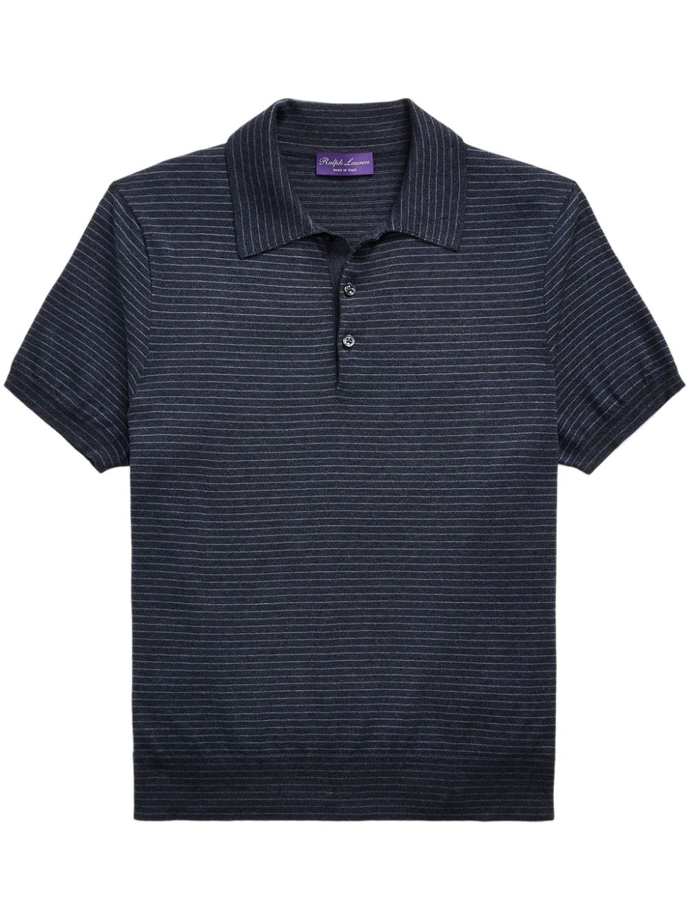 stripe-print polo shirt - 1