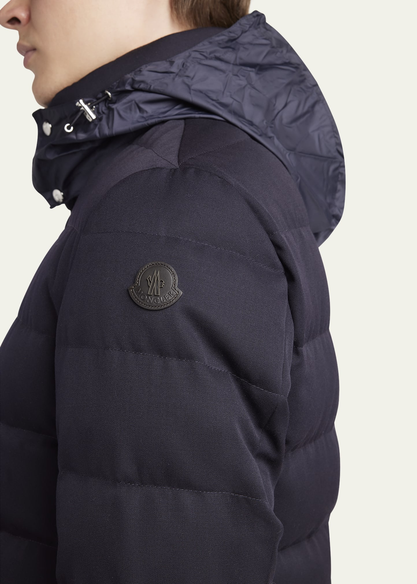 Men's Bess Quilted Wool Blazer with Hood - 5