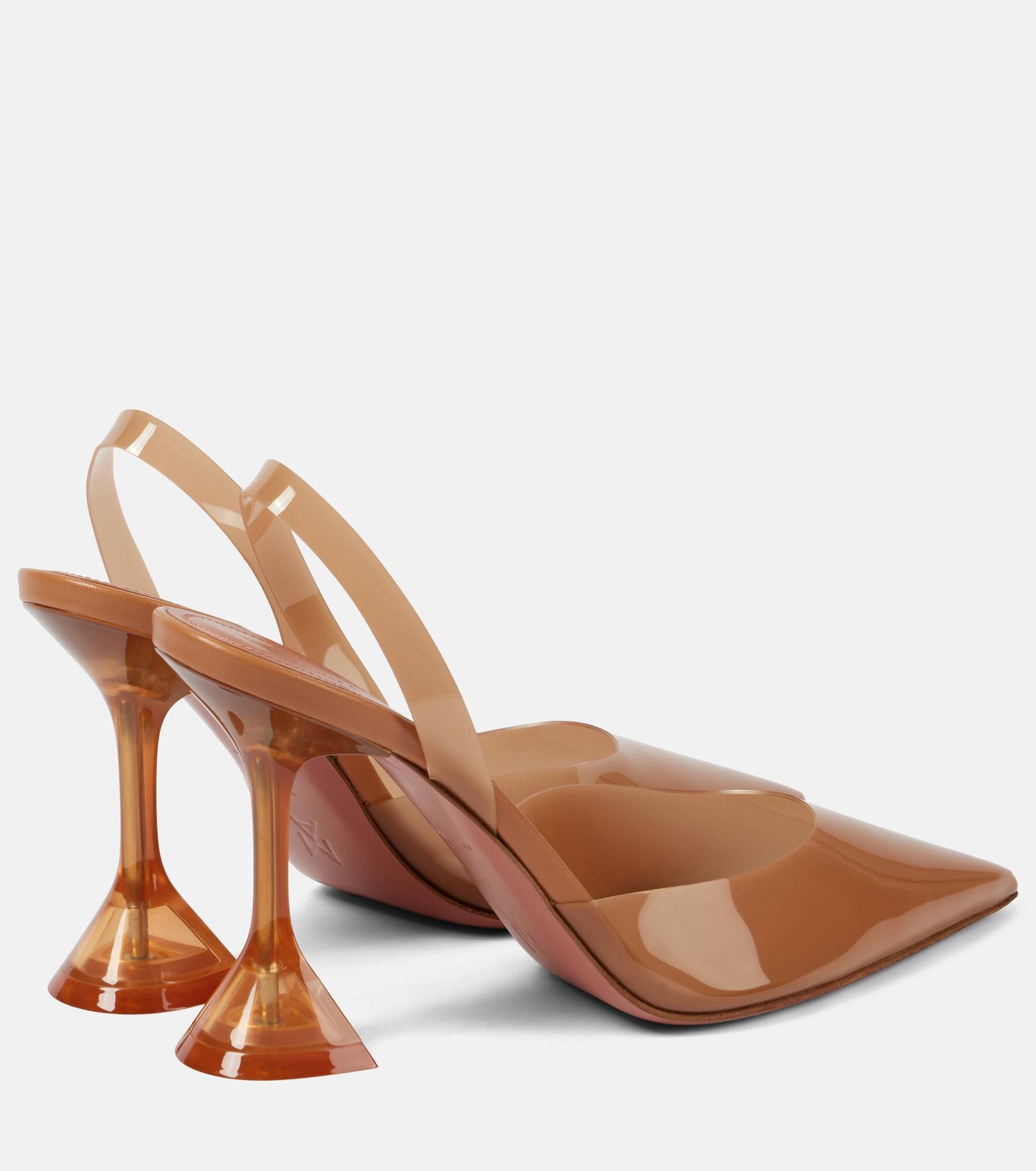 Holli Glass 95 PVC slingback pumps - 3