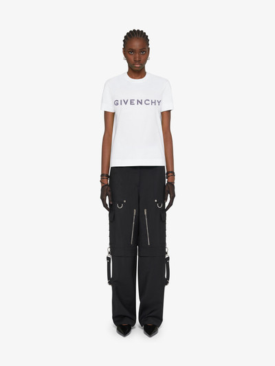 Givenchy SLIM FIT T-SHIRT IN COTTON WITH GIVENCHY RHINESTONES outlook