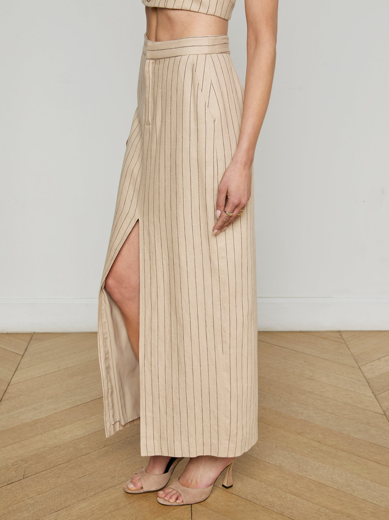 Maceline Pinstriped Maxi Skirt 6