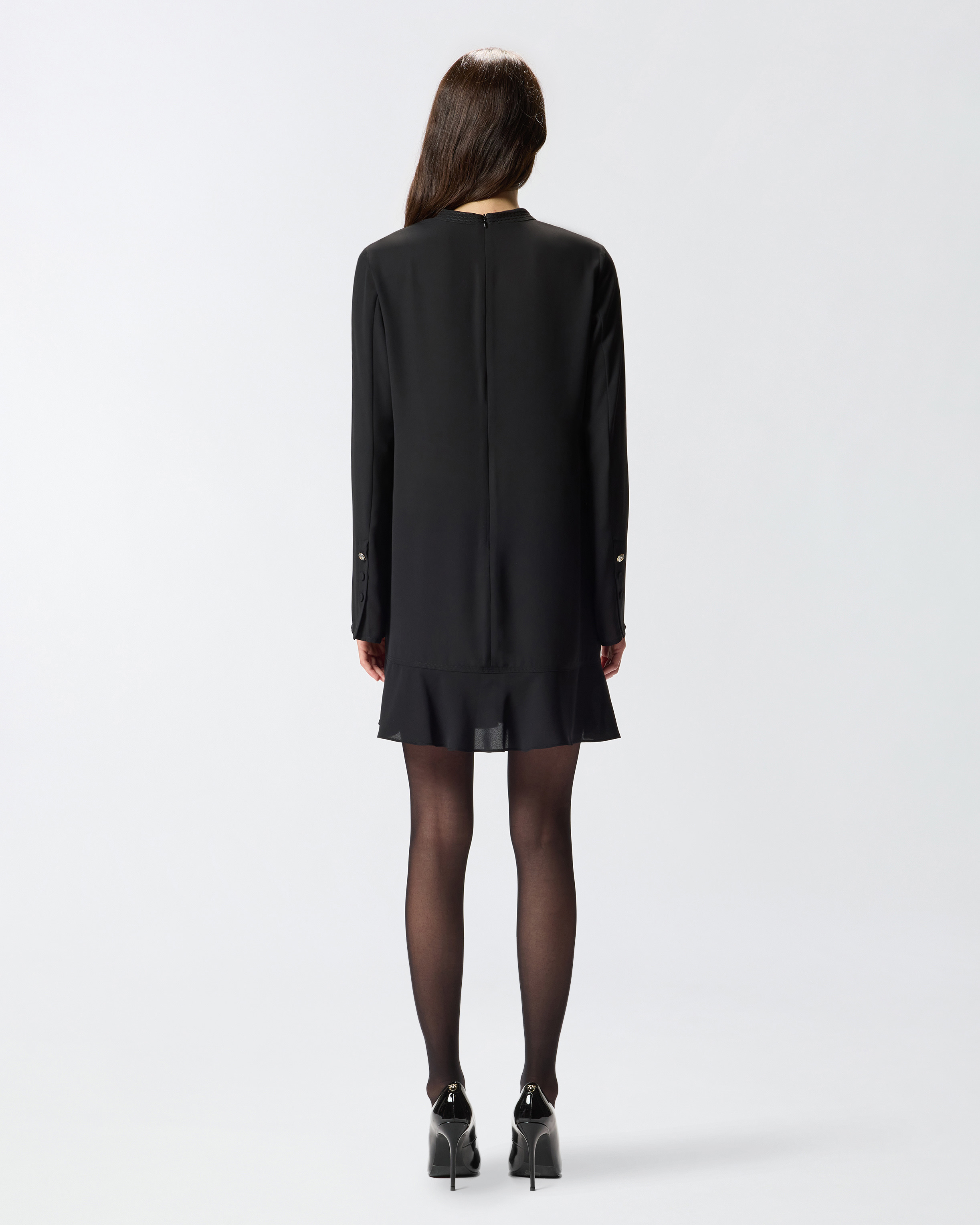 SOFT SHORT TECHNICAL CREPE DRESS - 4