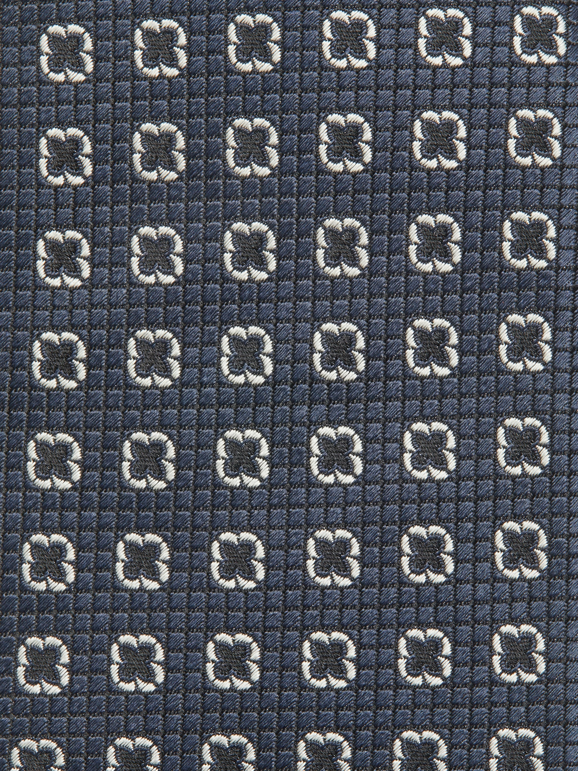 DARK BLUE SILK TIE - 2