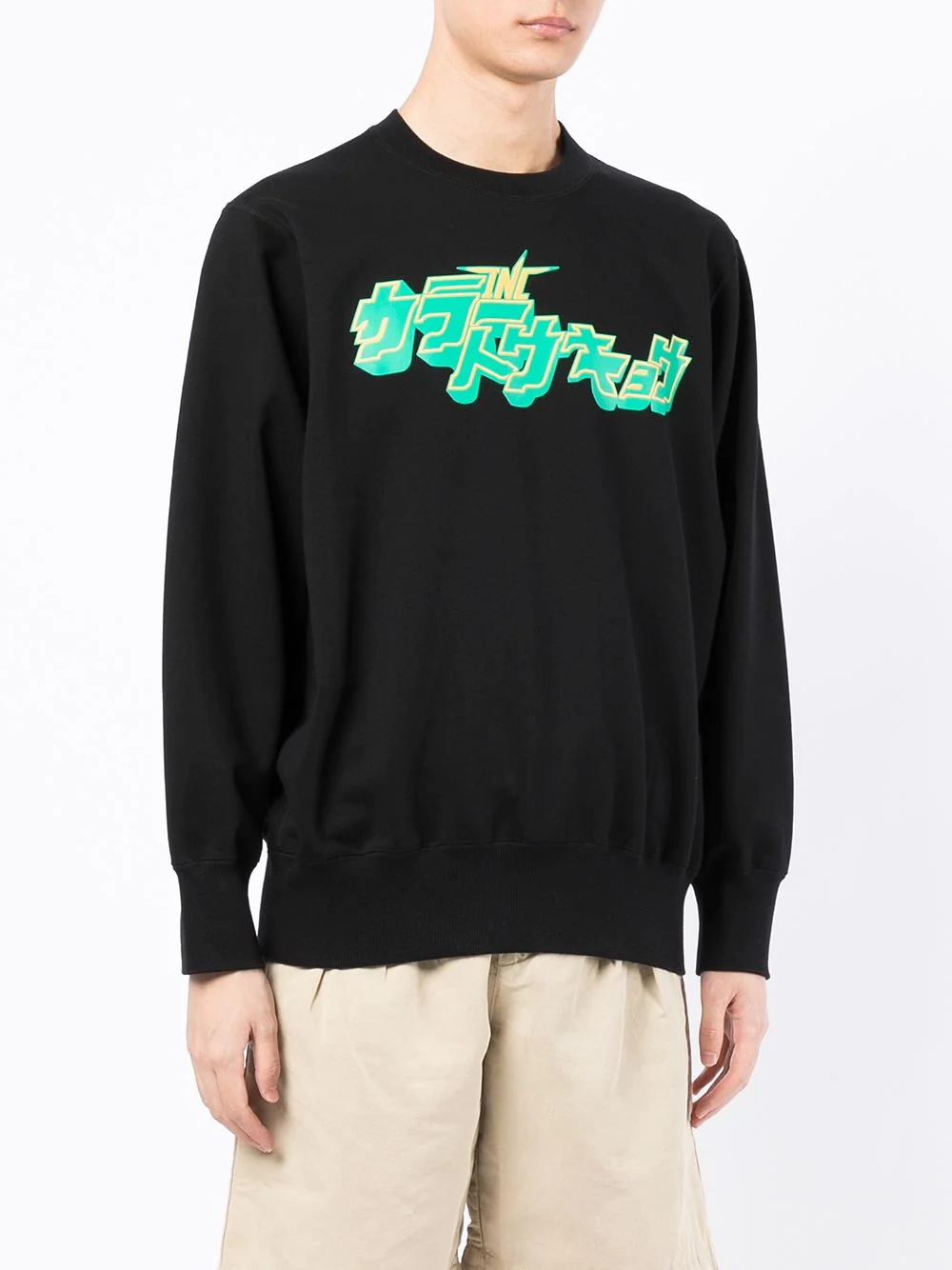 graphic print crew-neck sweatshirt - 3