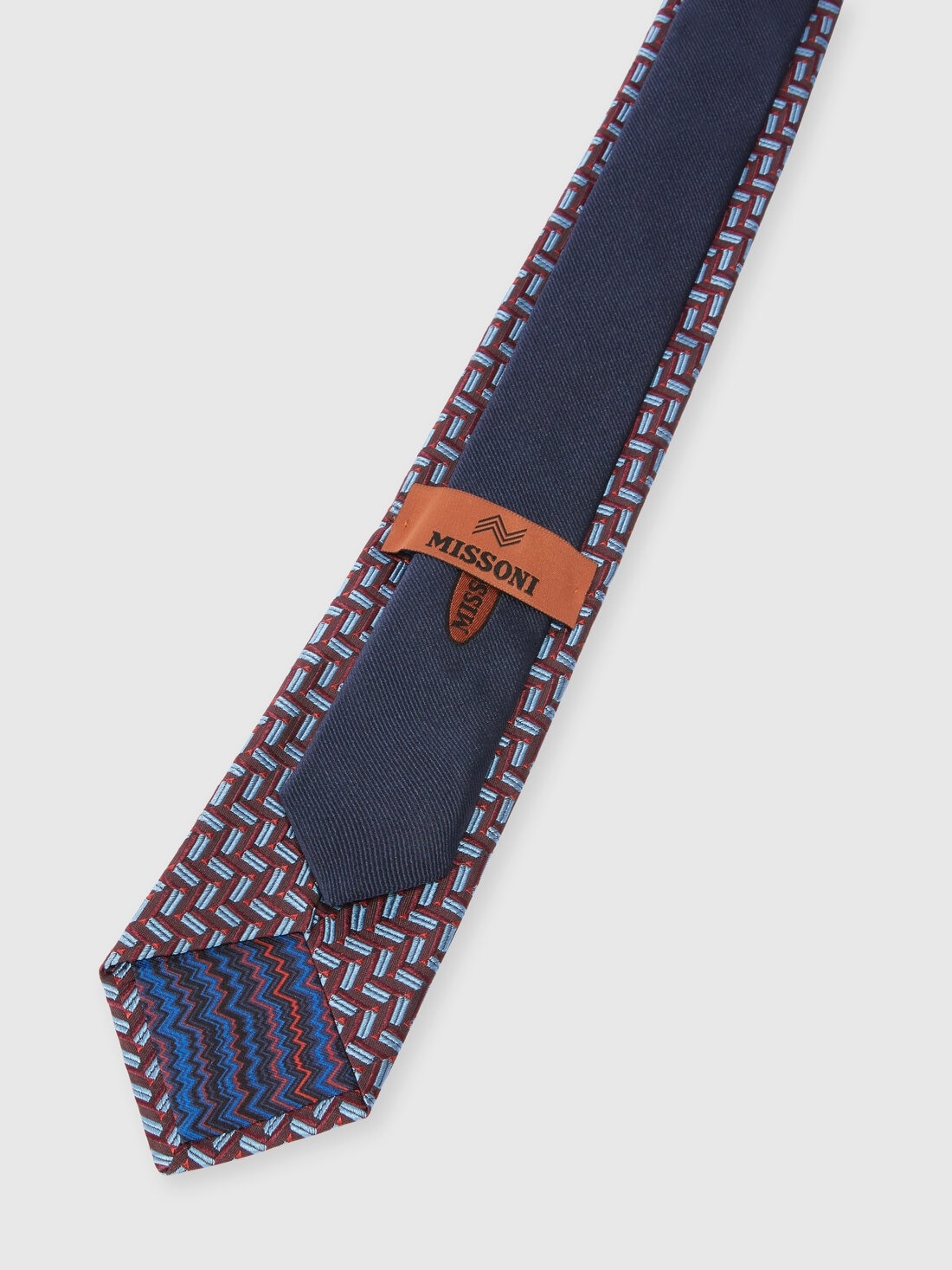Patterned silk tie - 3