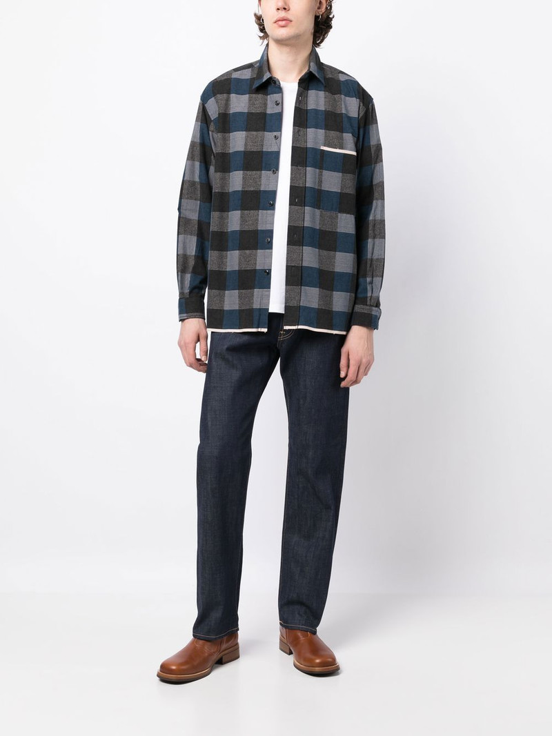 PRESIDENT’s check-print cotton shirt outlook