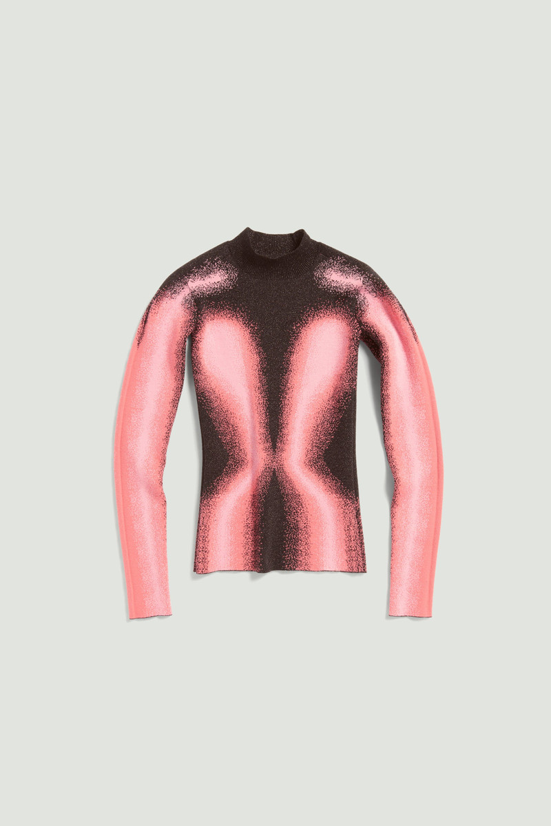 GRADIENT KNIT LONG SLEEVE TOP 1