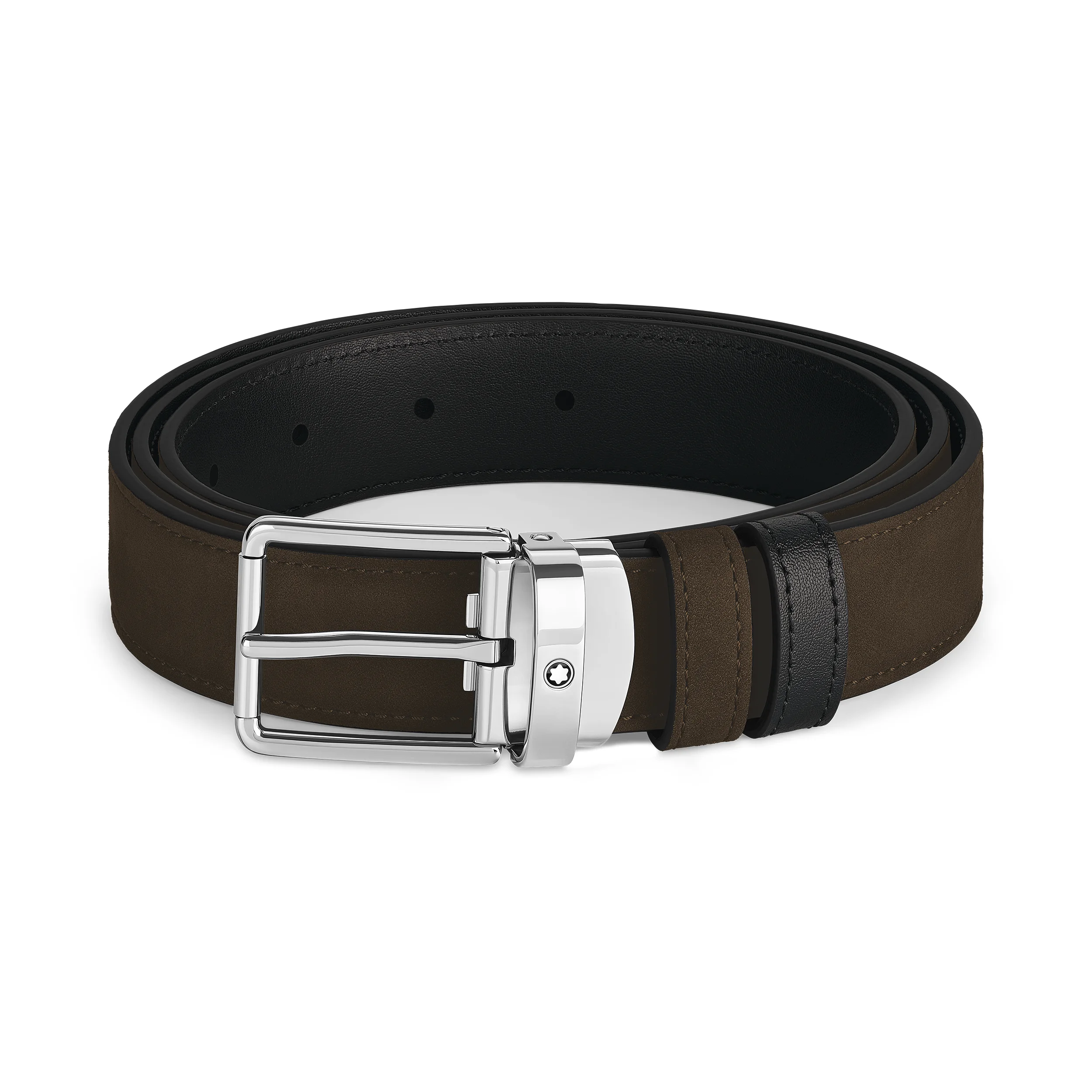 EVERYDAY BUCKLE BROWN/BLACK 30MM REVERSIBLE LEATHER BELT - 1