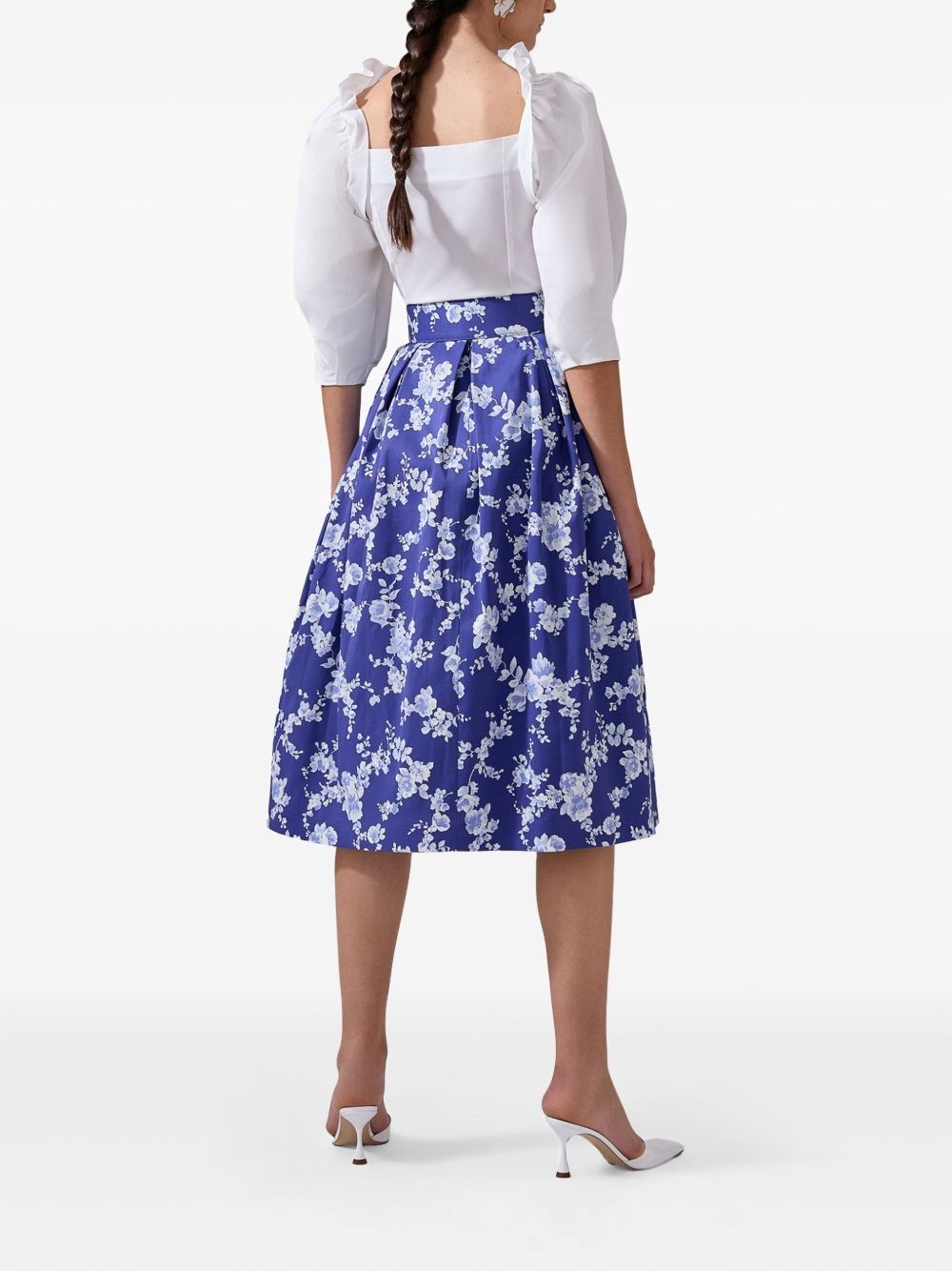 floral-print midi skirt - 3
