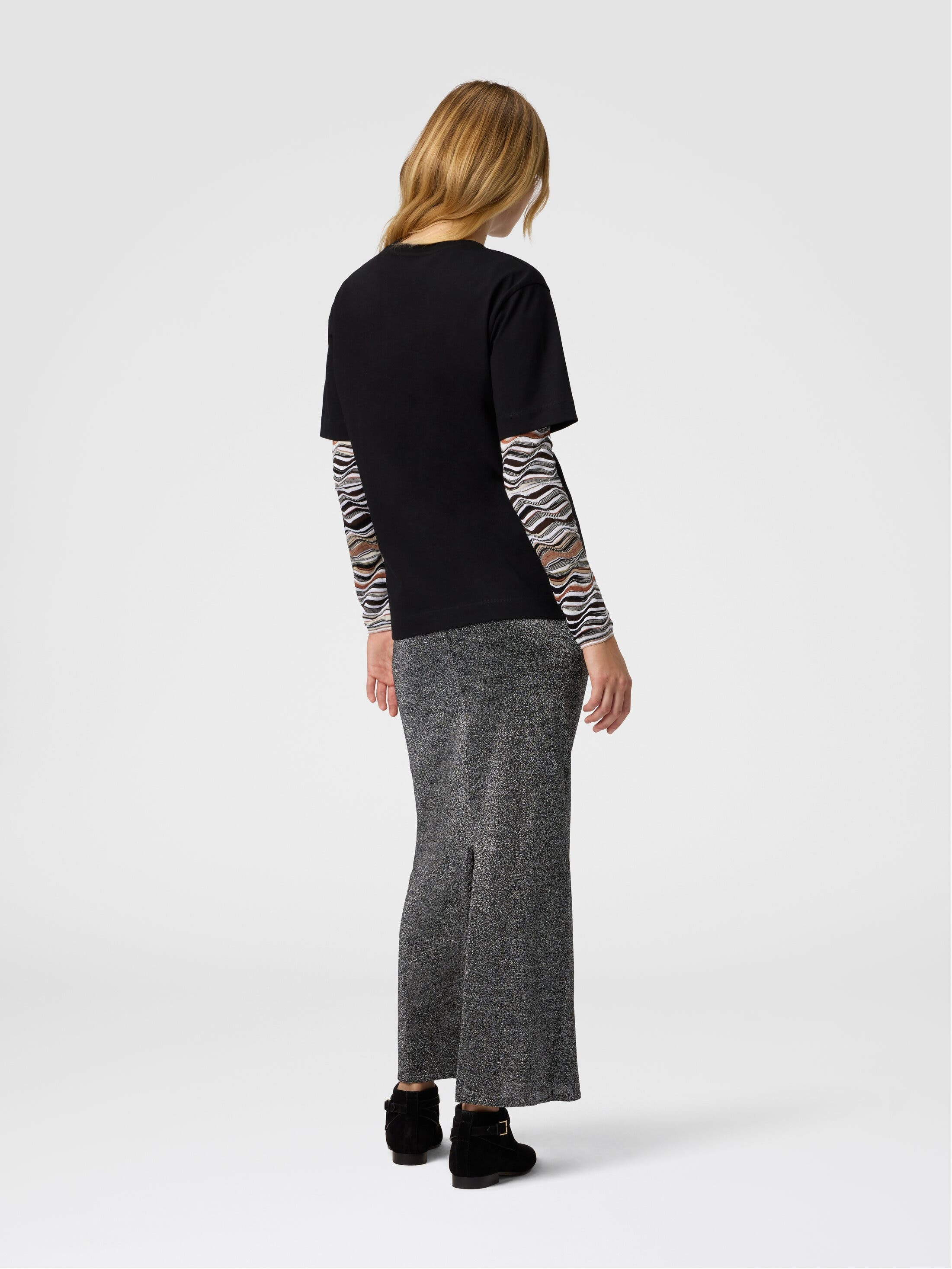 Missoni Short Sleeve T-shirt With Knit Insert And Logo in Black at Nordstrom - 3