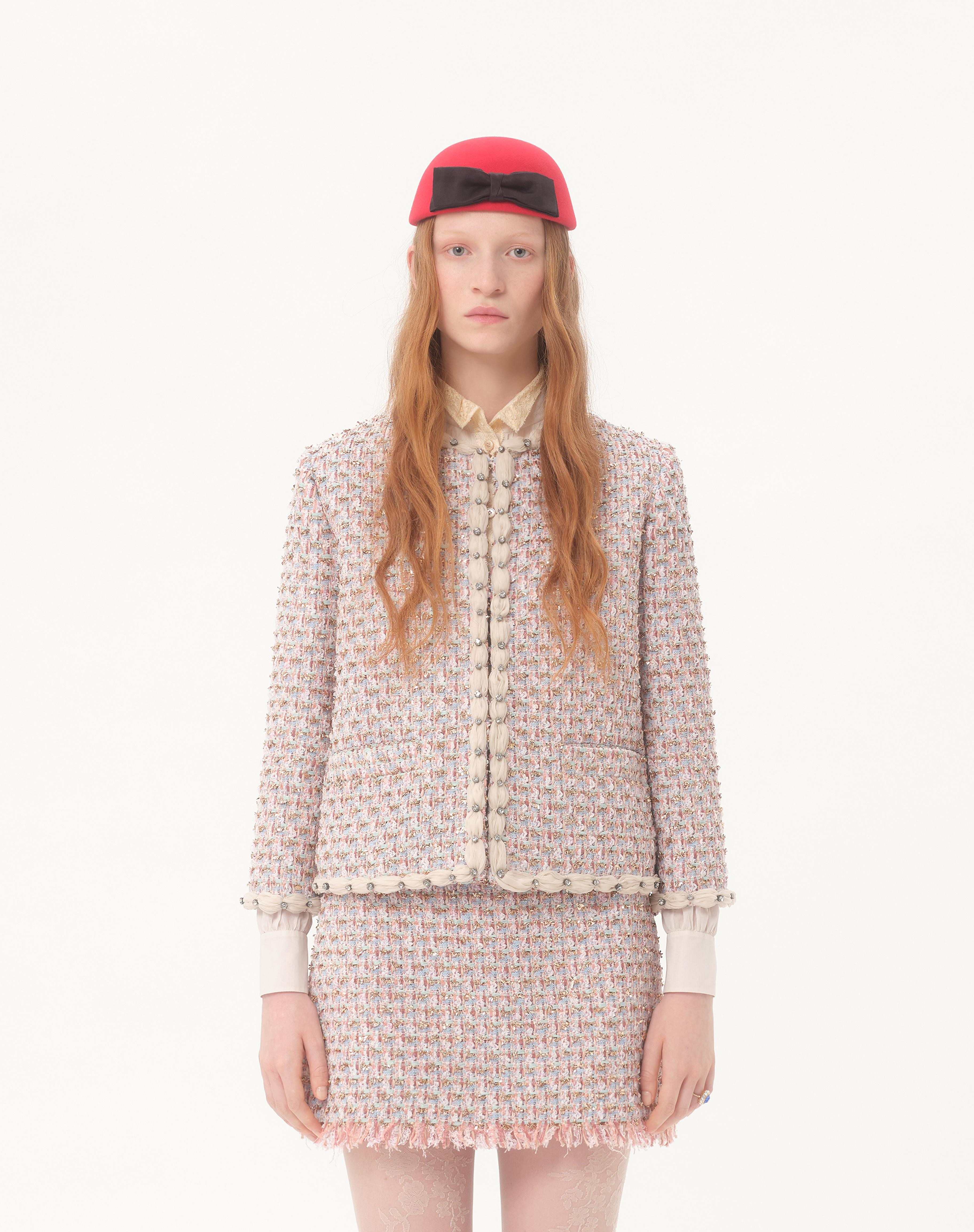 EMBROIDERED RIBBON TWEED JACKET - 5