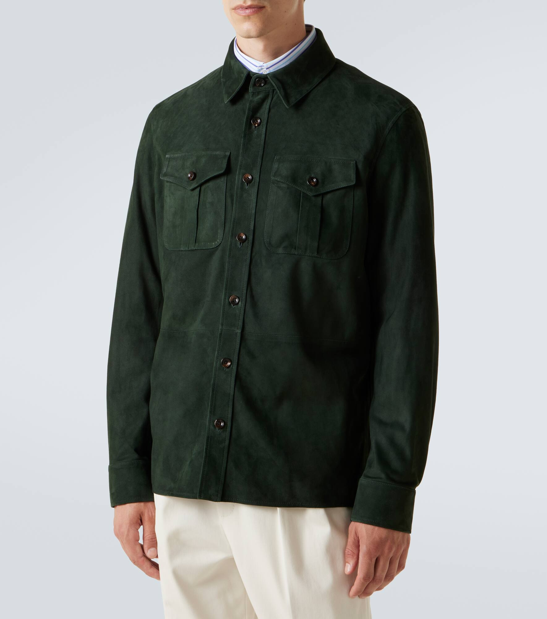 Barron suede overshirt - 3