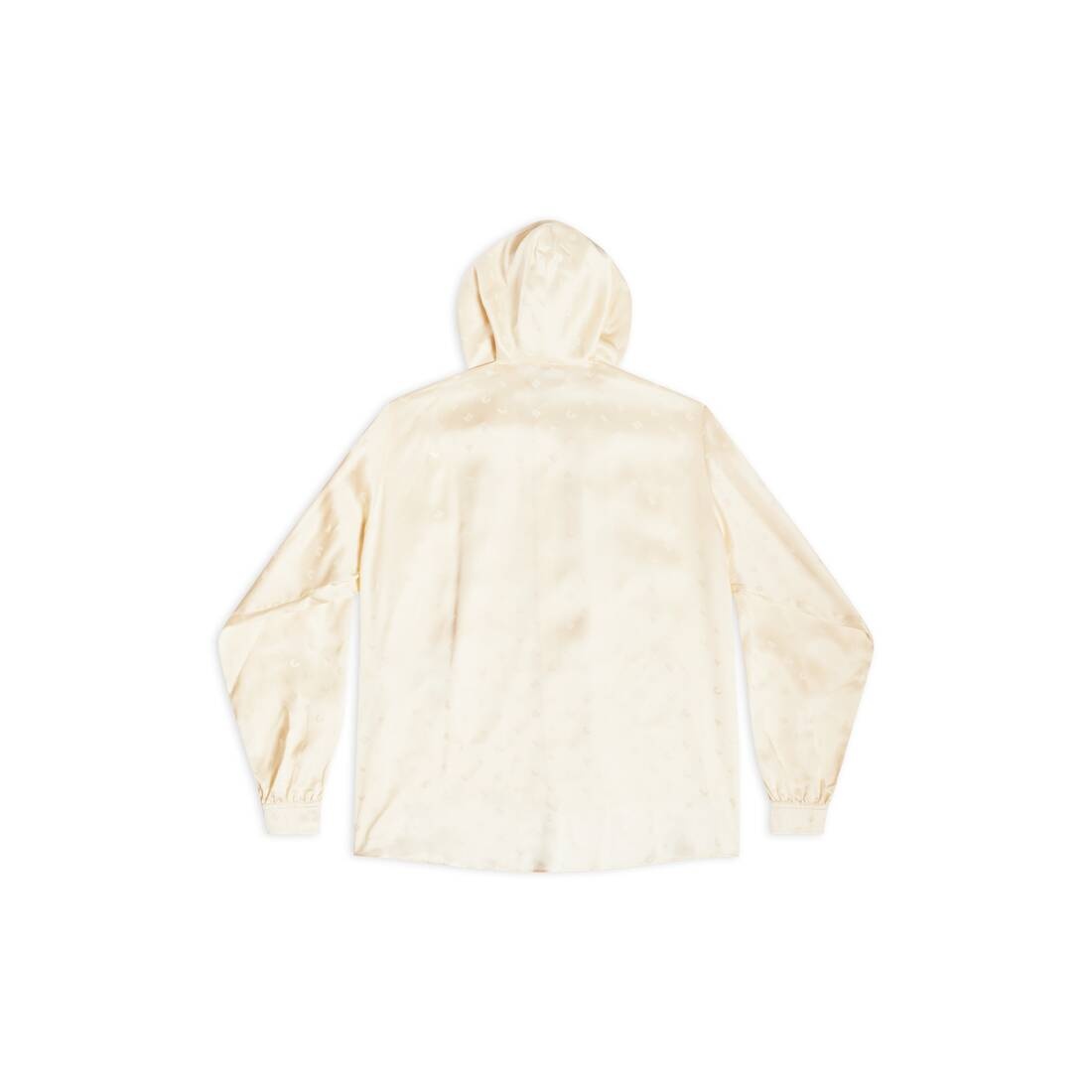 Women's Logo Letters All Over Hooded Blouse in Off White - 6