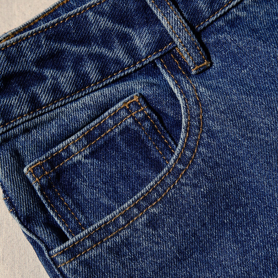 Denim Straight Leg Jeans - 5
