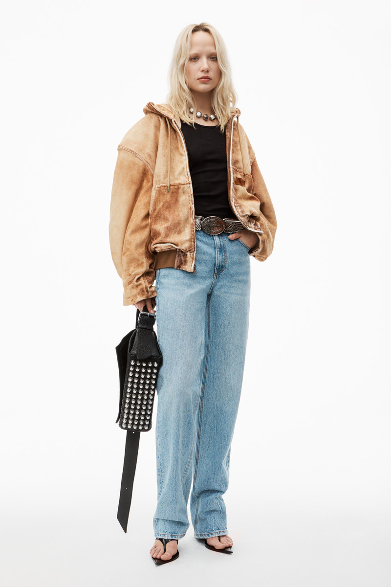 Alexander Wang EZ mid-rise straight-leg jean in denim outlook
