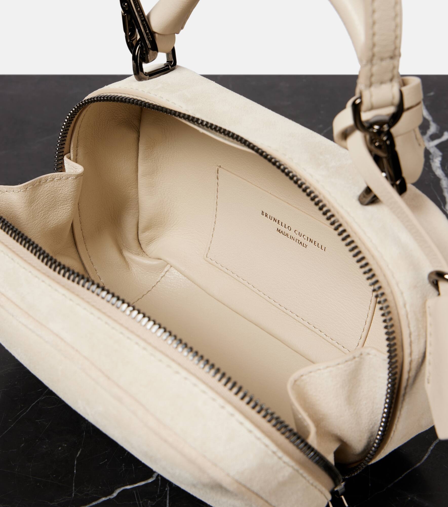Foulard Mini suede tote bag - 3