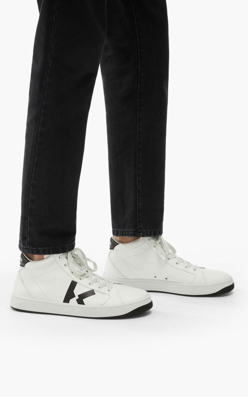 KENZO Kourt leather high-top trainers 2
