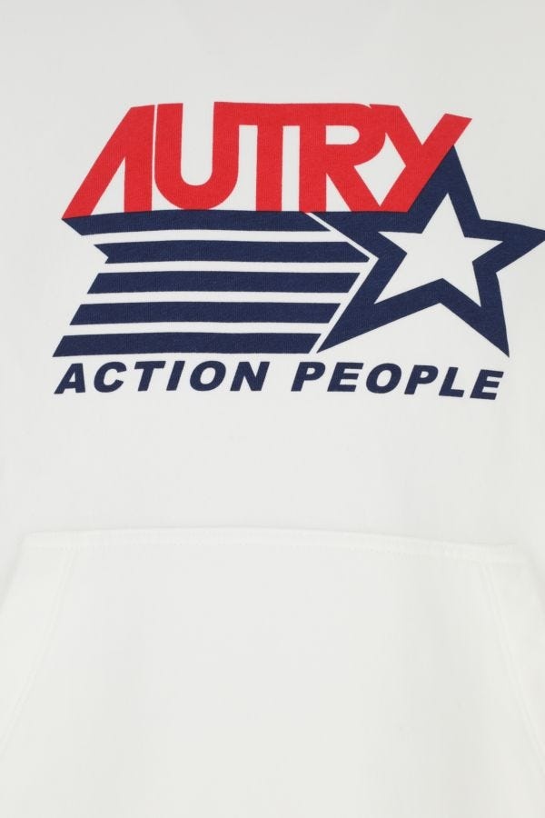 【送料&関税込】Autry White Cotton Sweatshirt AUTRY White cotton sweatshirt | gebnegozionline | REVERSIBLE