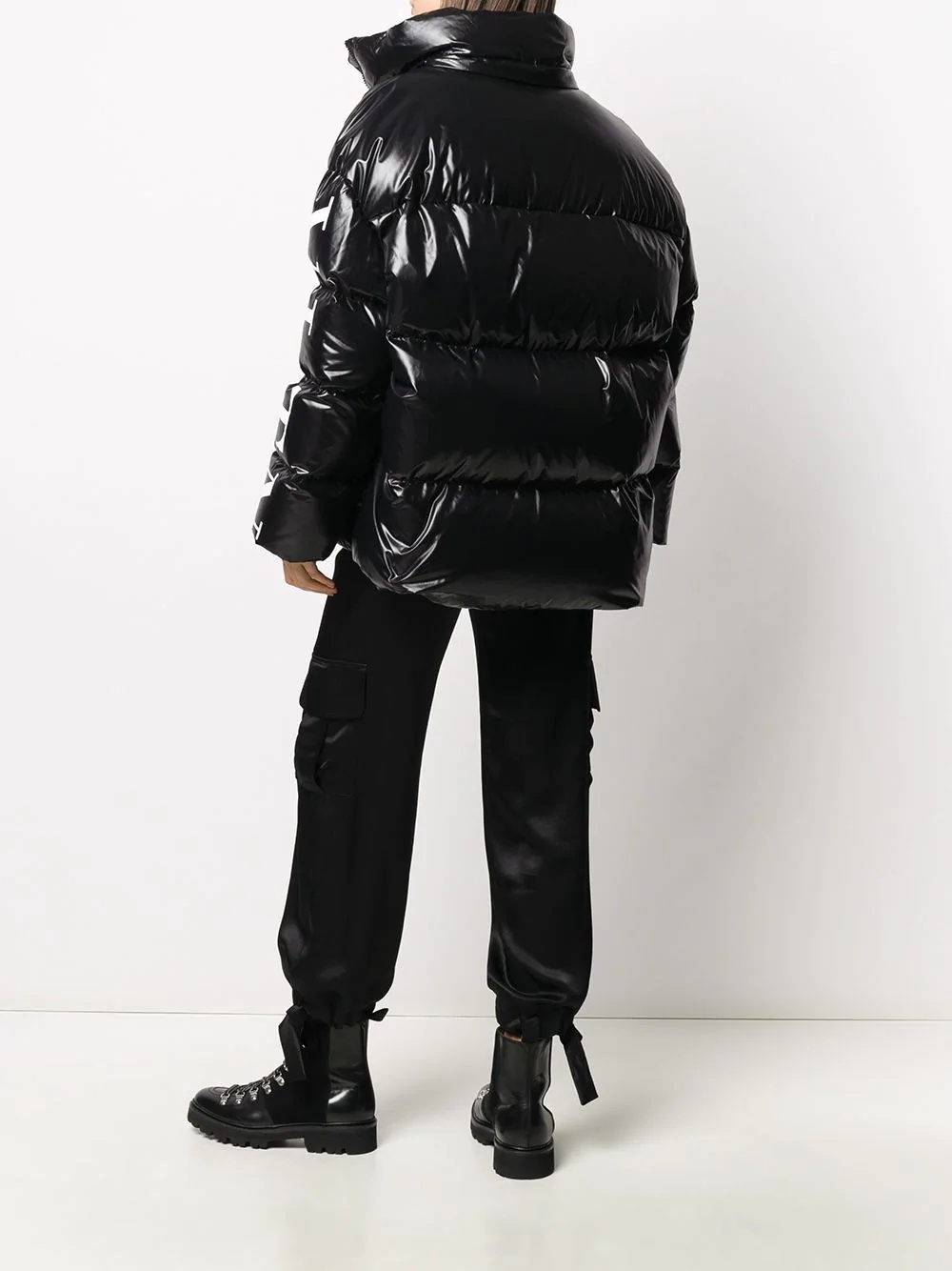 VLTN logo-print padded jacket - 6