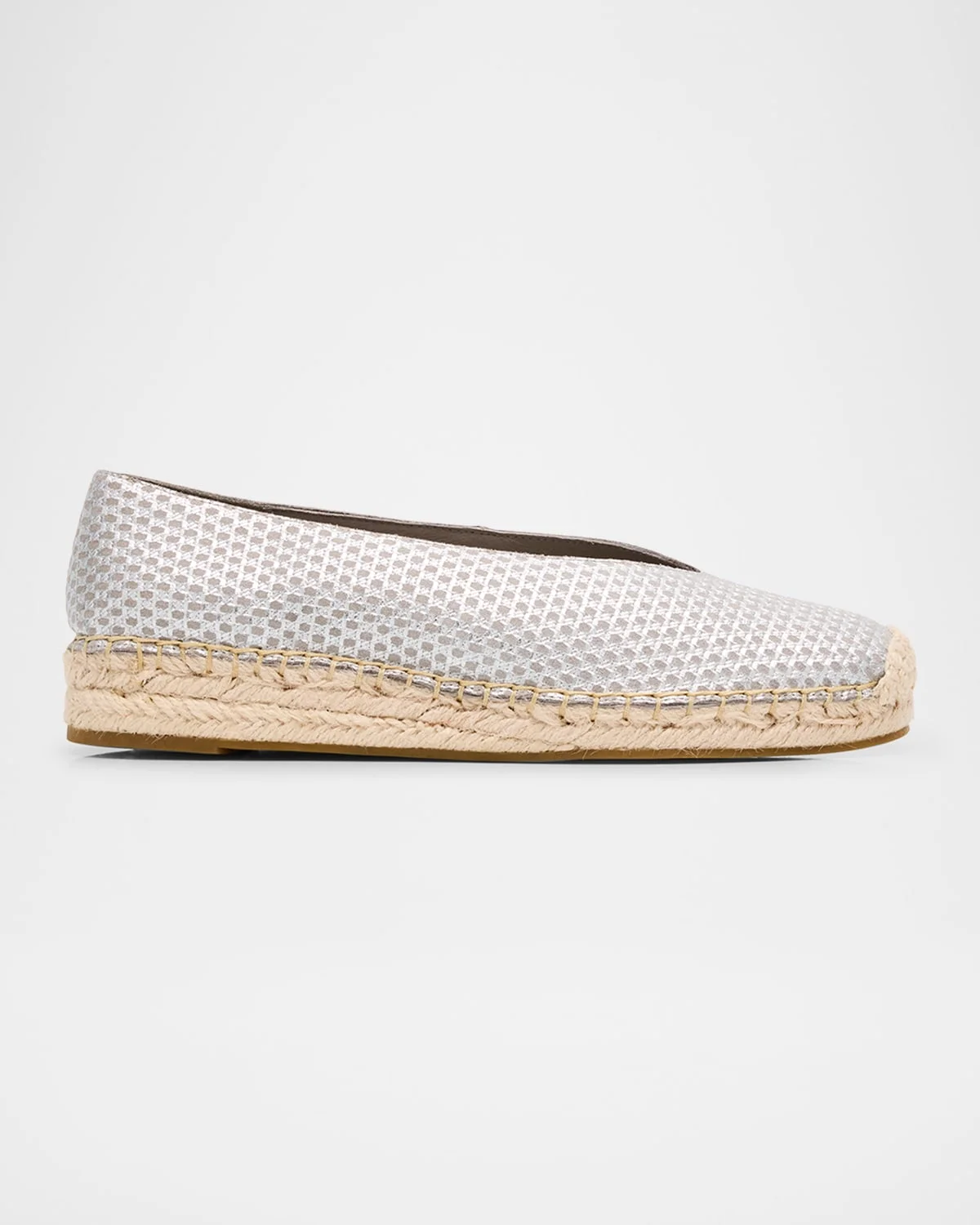 Petals Metallic Leather Wedge Espadrilles - 1