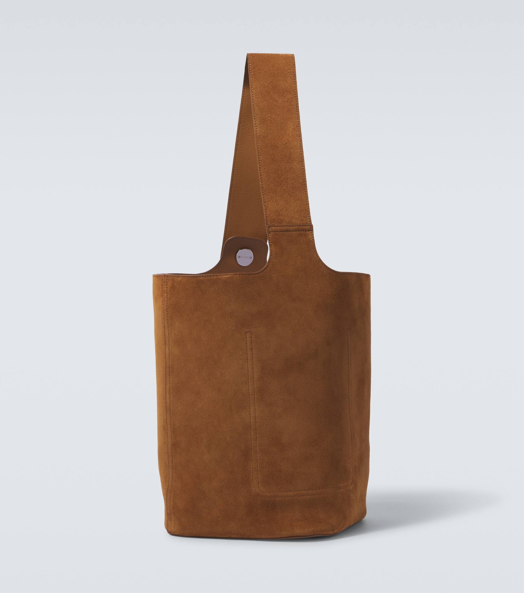 Pebble Large suede tote bag - 5