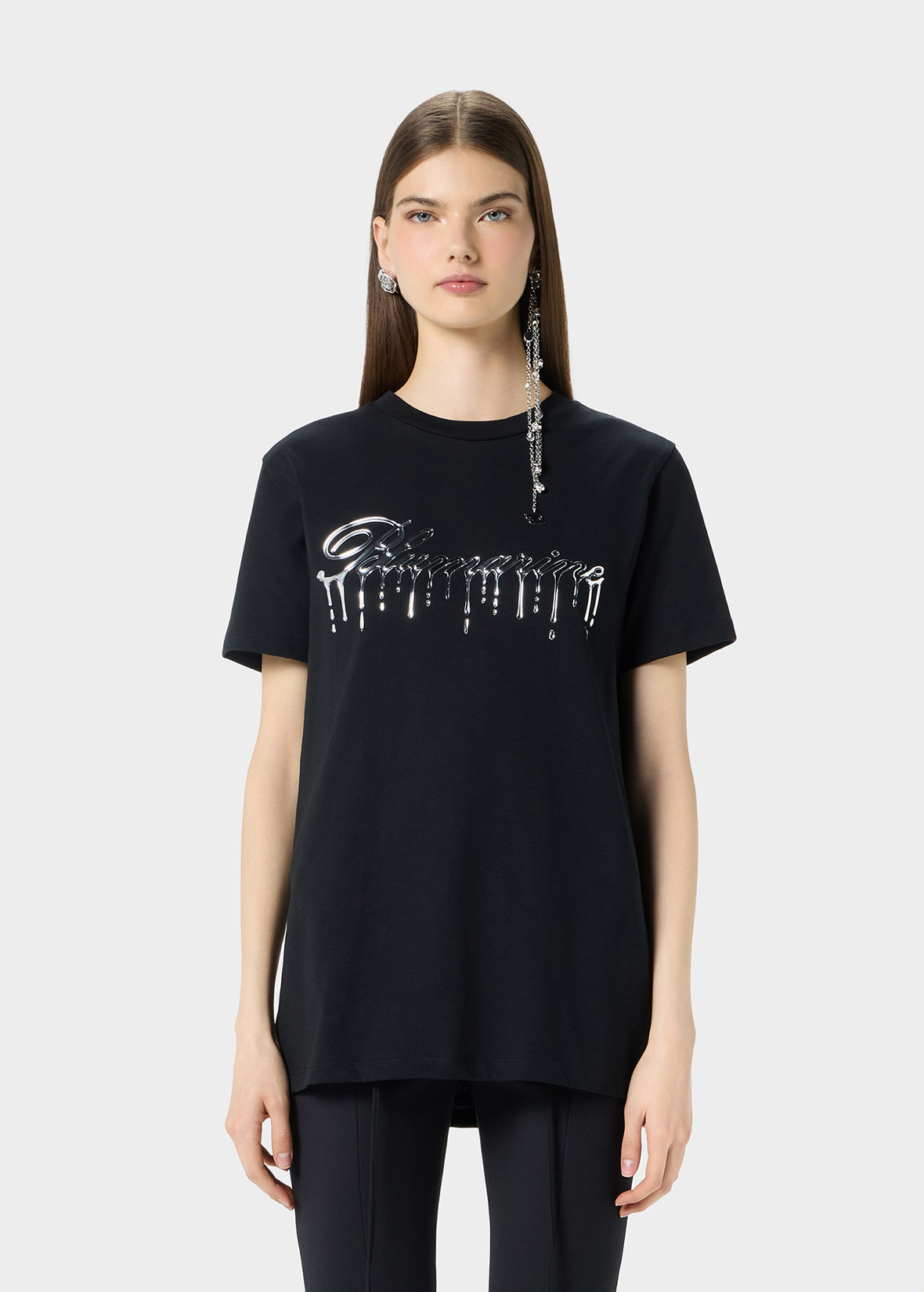 JERSEY T-SHIRT WITH DRIPPING-EFFECT LOGO - 3