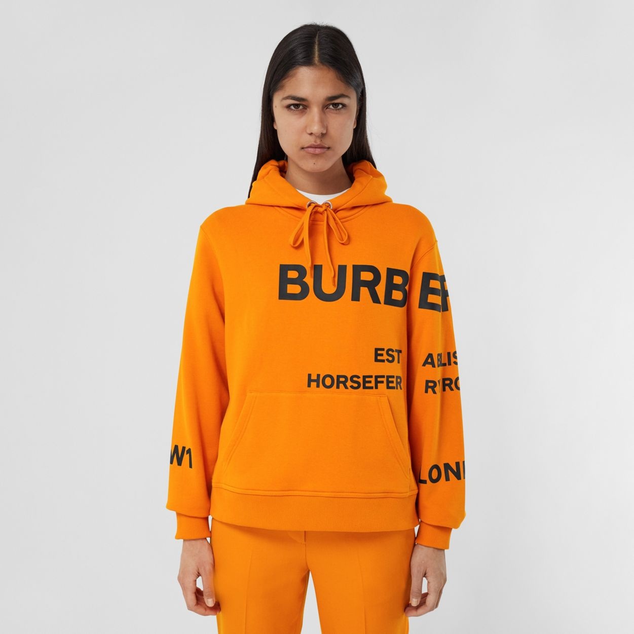 Horseferry Print Cotton Oversized Hoodie - 6