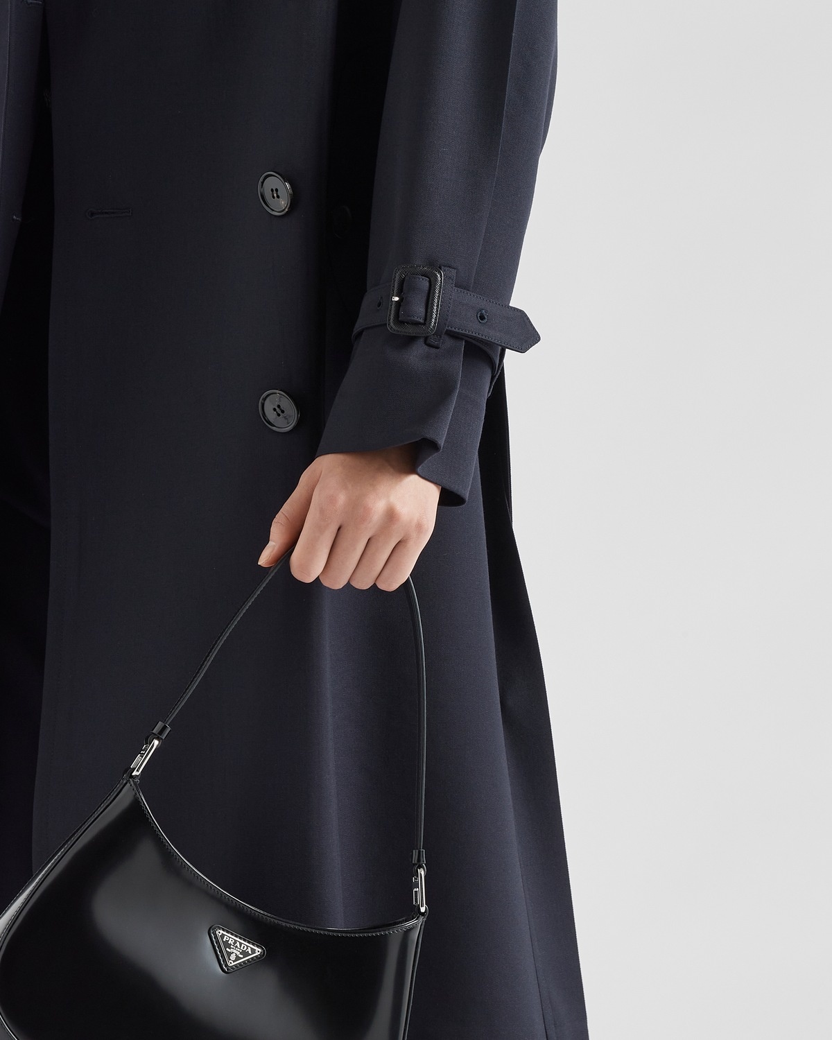 Double-breasted gabardine trench coat - 3