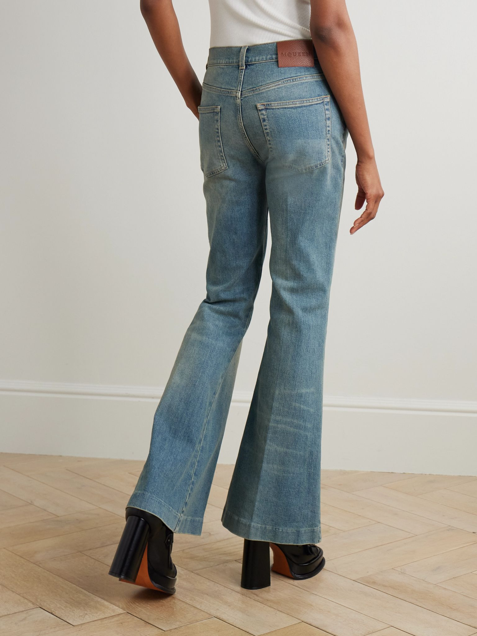 High-rise boot-cut jeans Blue - 4