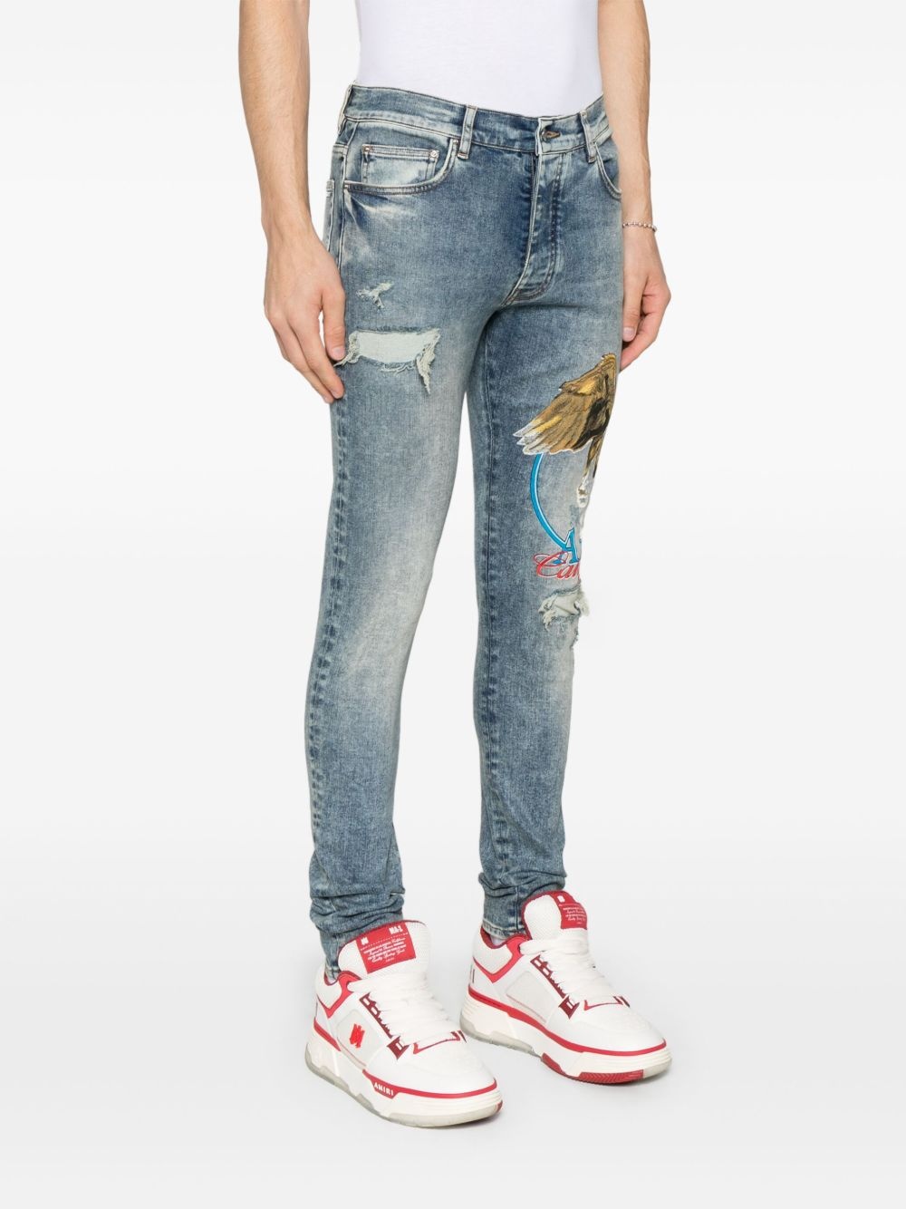 pegasus-print jeans - 3