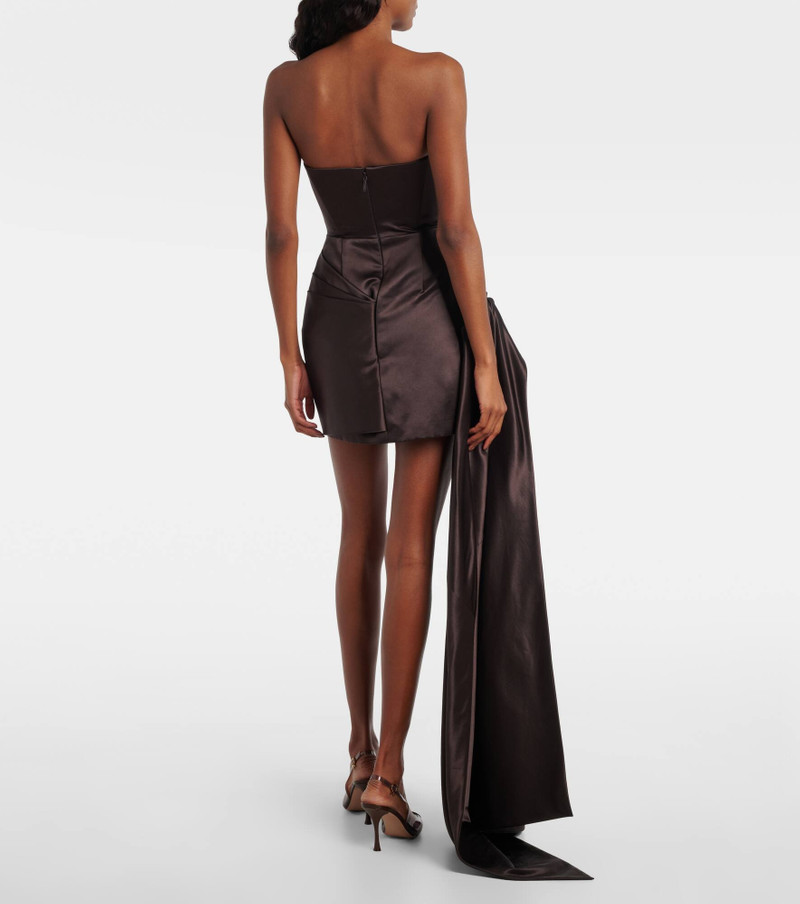 Draped satin bustier dress 3